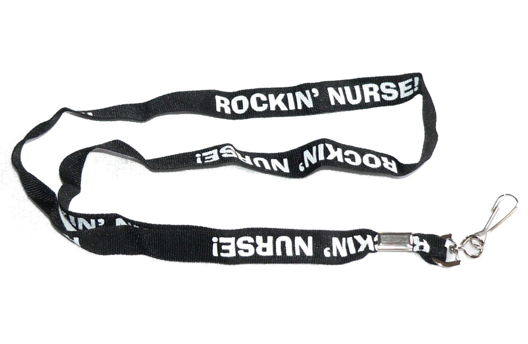 Rockin Nurse Black Lanyard - Click Image to Close