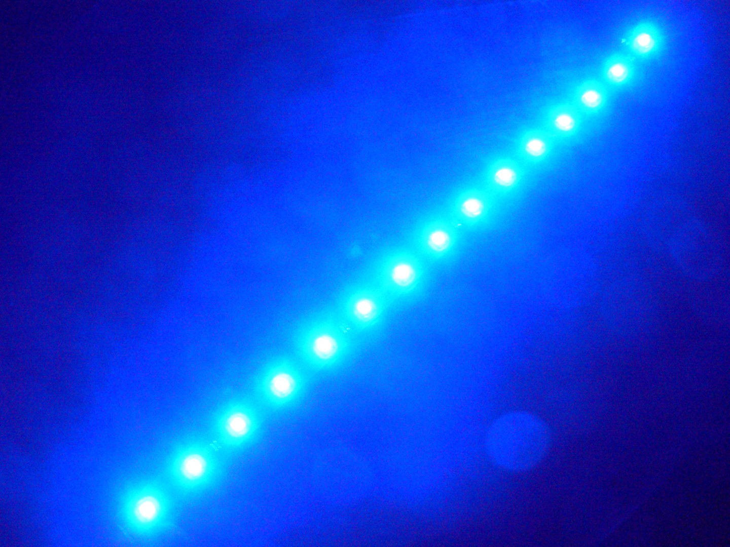 Blue 15 LED Strip Adhesive Backed 1 Foot (30cm) Long